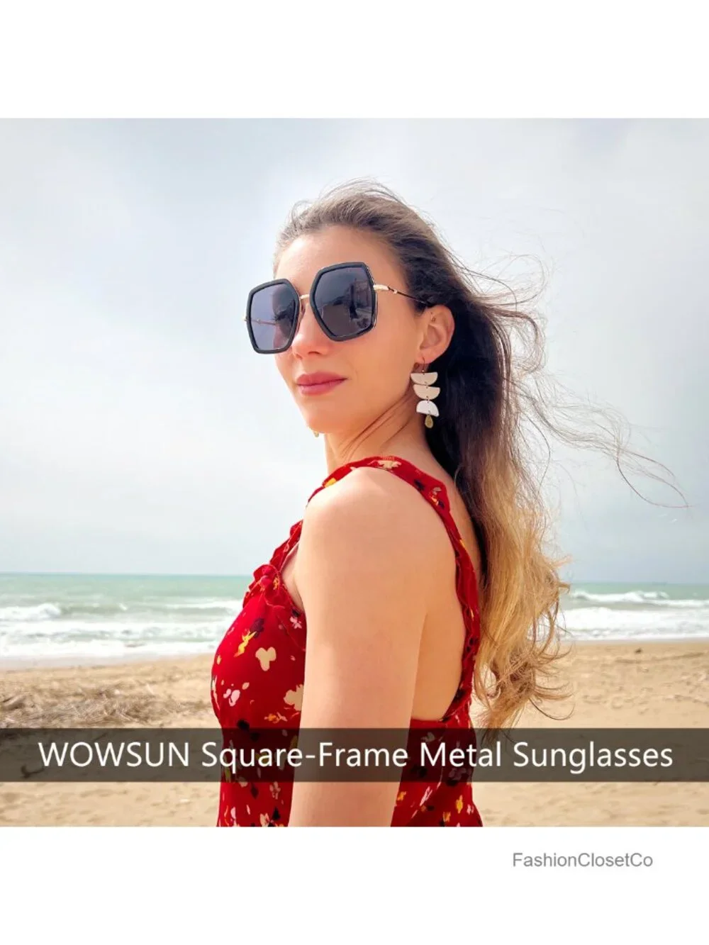 UV400 Oversized Hexagonal Wrap Sunglasses Scratch Resistant Driving Shades